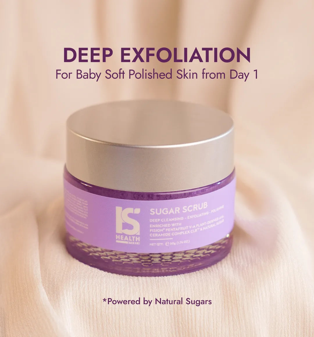 Sugar Scrub with Fision® PentaFruit V, Ceramide Complex CLR™, and Natural Sugar